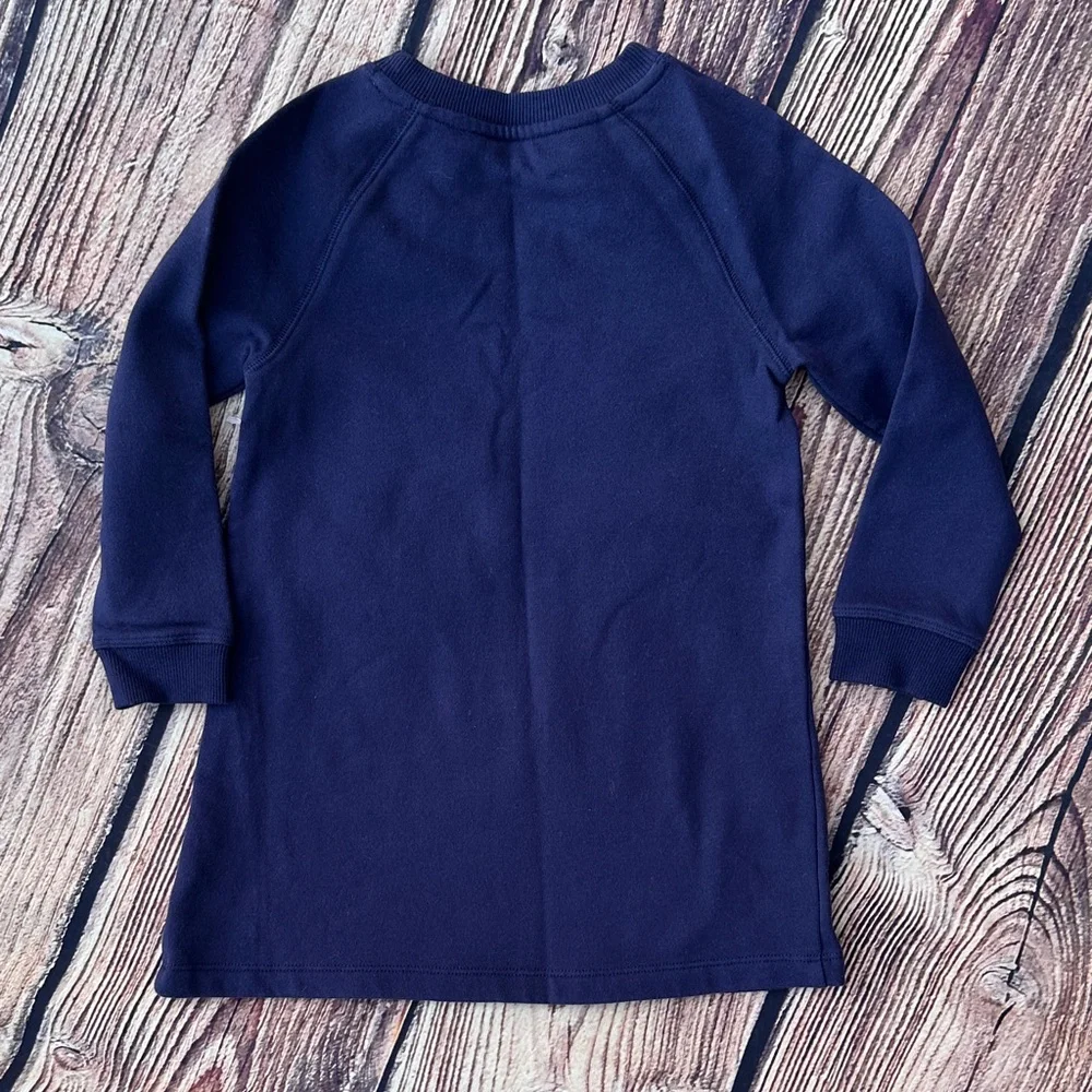 Mini Boden Navy sweatshirt dress with Colorful Butterfly - Picture 6 of 7